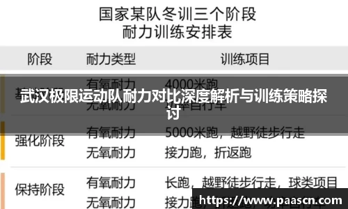 武汉极限运动队耐力对比深度解析与训练策略探讨